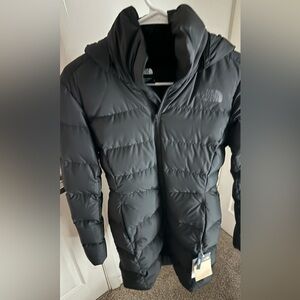 north face slim fit coat, size small.